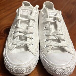 Converse White Low Top Canvas Sneakers